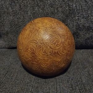 Vintage Floral Decorative Wooden Ball